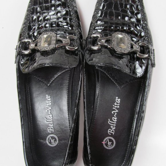 Bella Vita Croc Embossed Driving Loafers Womens 7. - Picture 8 of 8